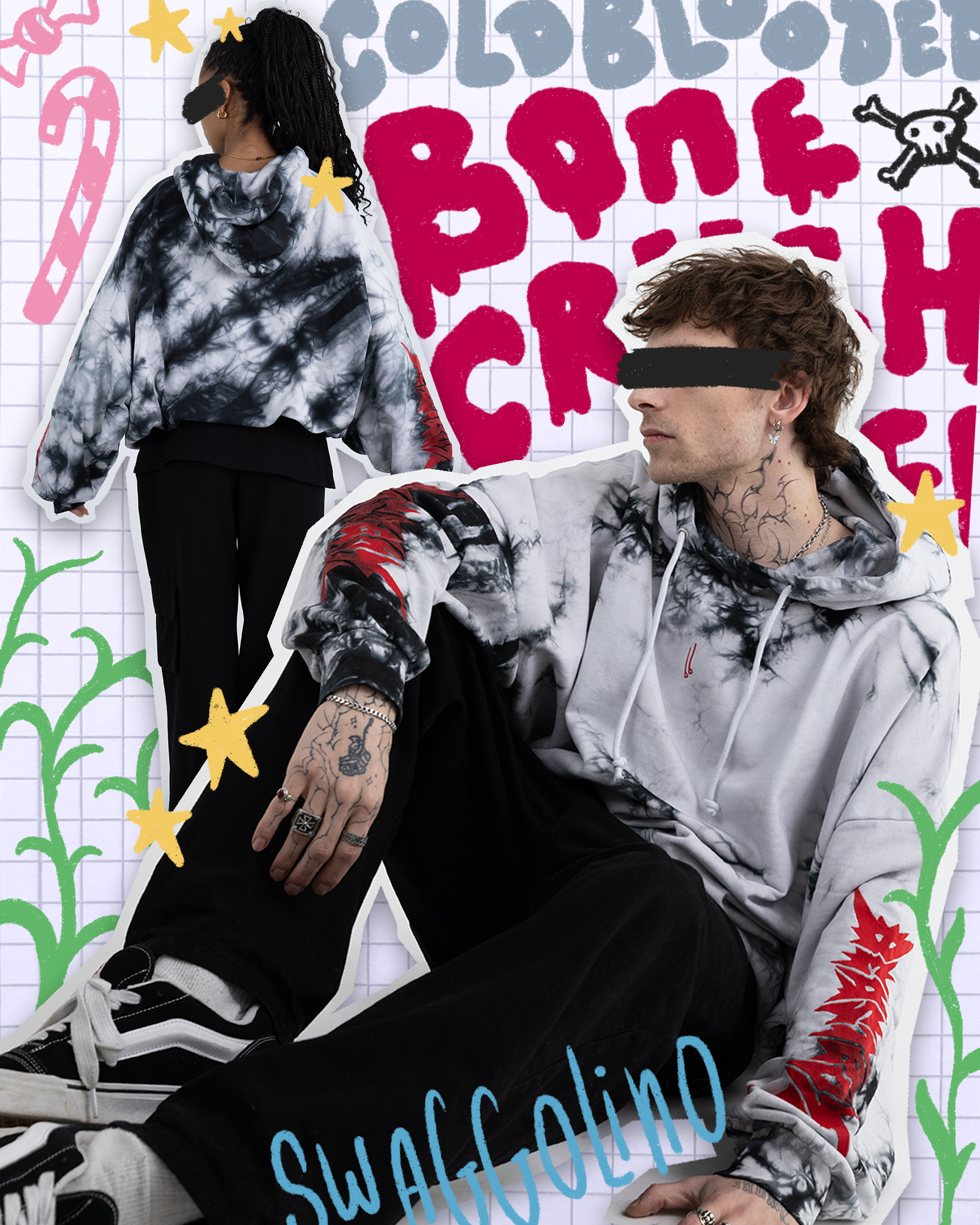 BE4STBOY B/W | Hoodie